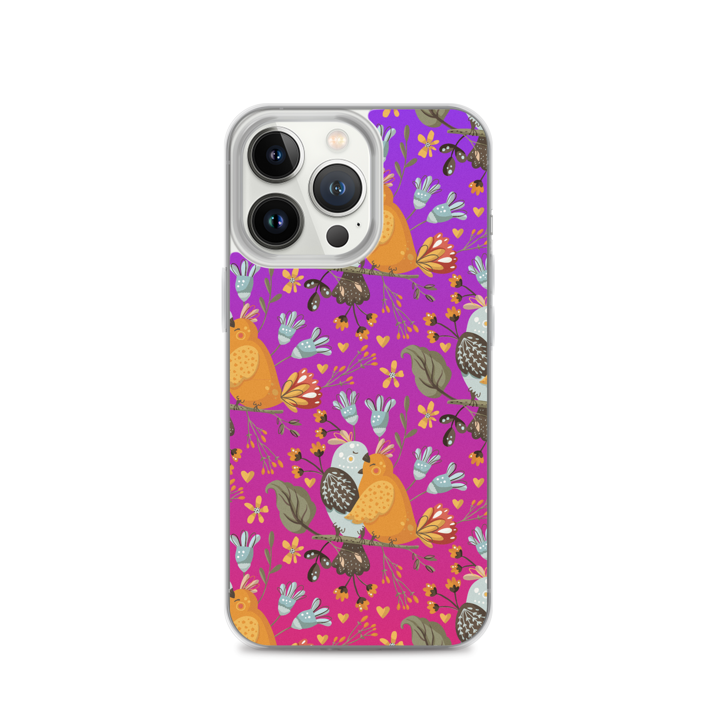 Pink & Purple | Boho Birds Pattern | Bohemian Style | iPhone Case - #4