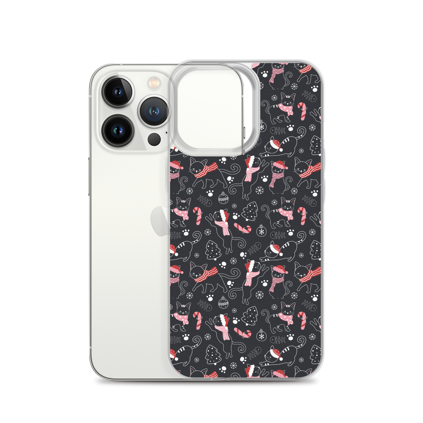 Winter Christmas Cat | Seamless Patterns | iPhone Case - #4