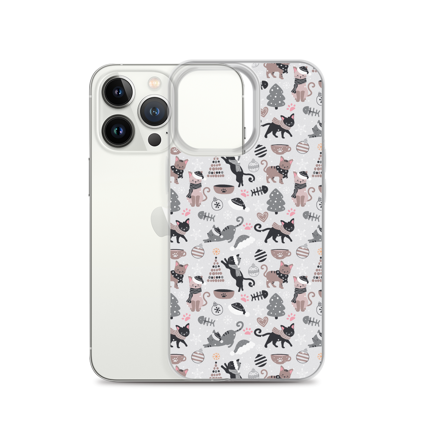 Winter Christmas Cat | Seamless Patterns | iPhone Case - #6