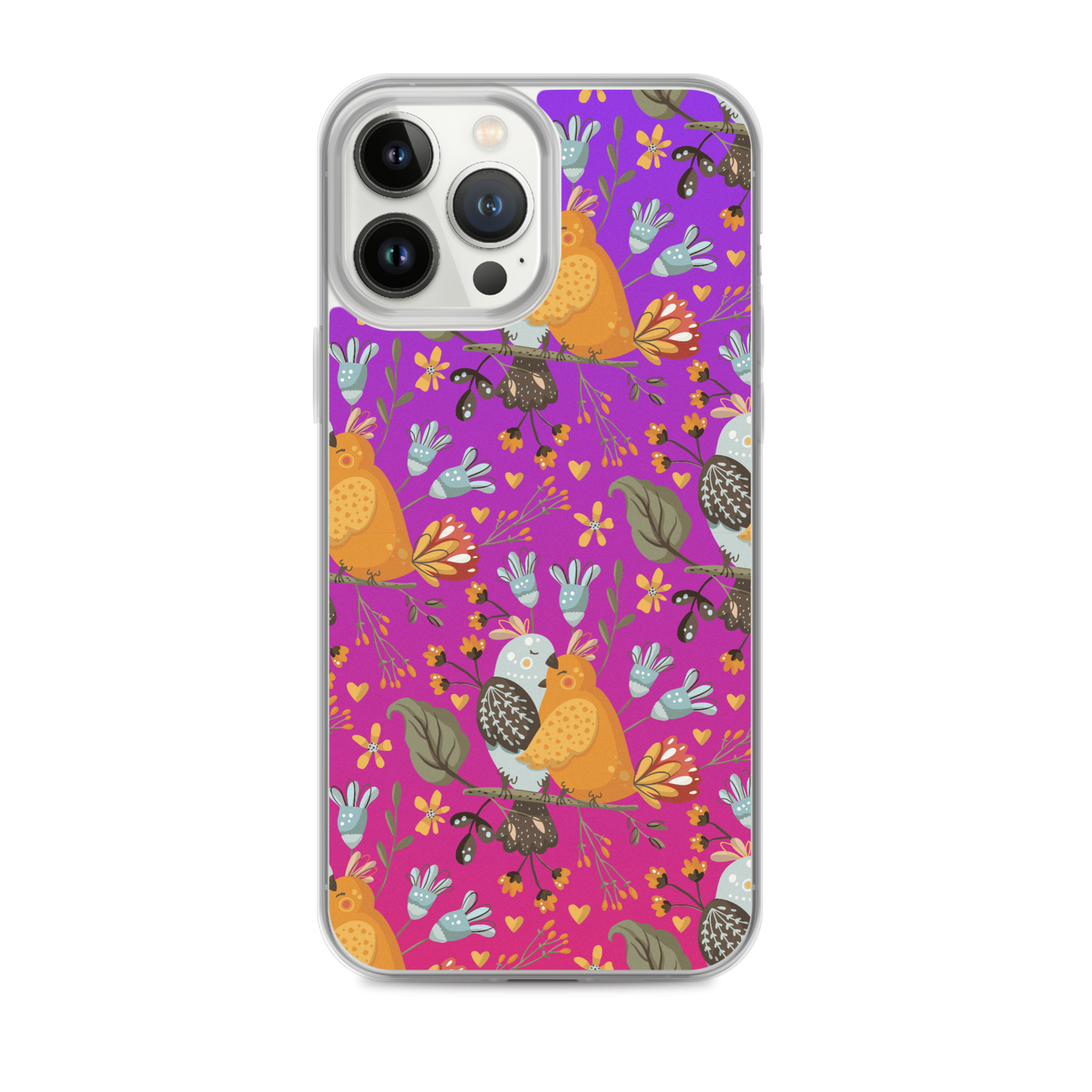 Pink & Purple | Boho Birds Pattern | Bohemian Style | iPhone Case - #4