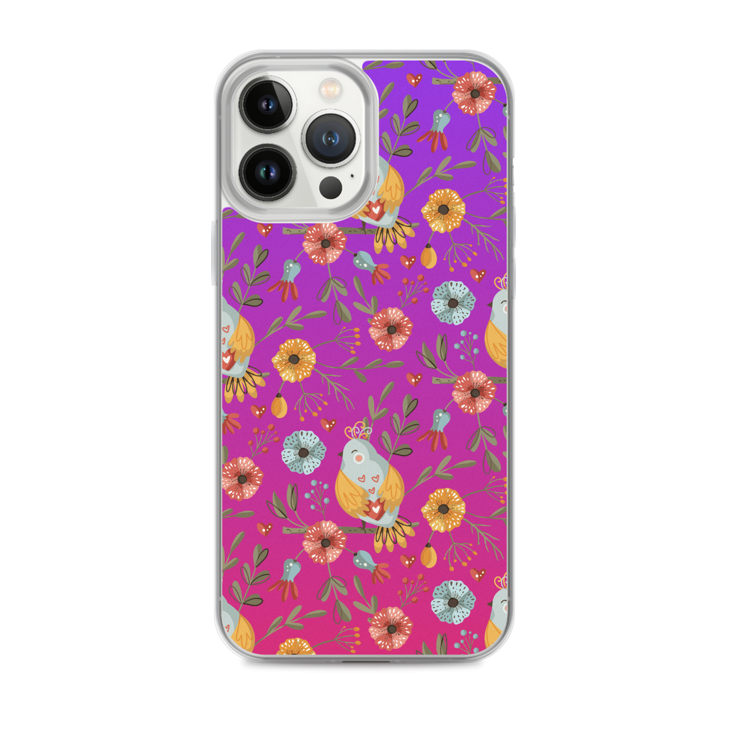Pink & Purple | Boho Birds Pattern | Bohemian Style | iPhone Case - #5