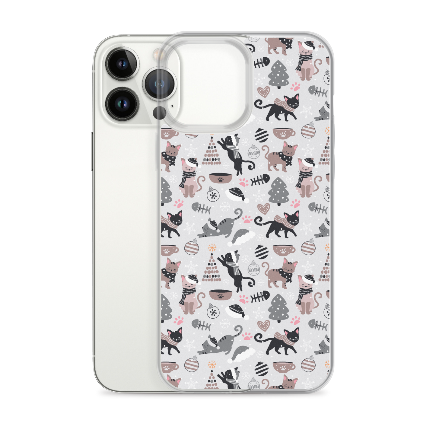 Winter Christmas Cat | Seamless Patterns | iPhone Case - #6