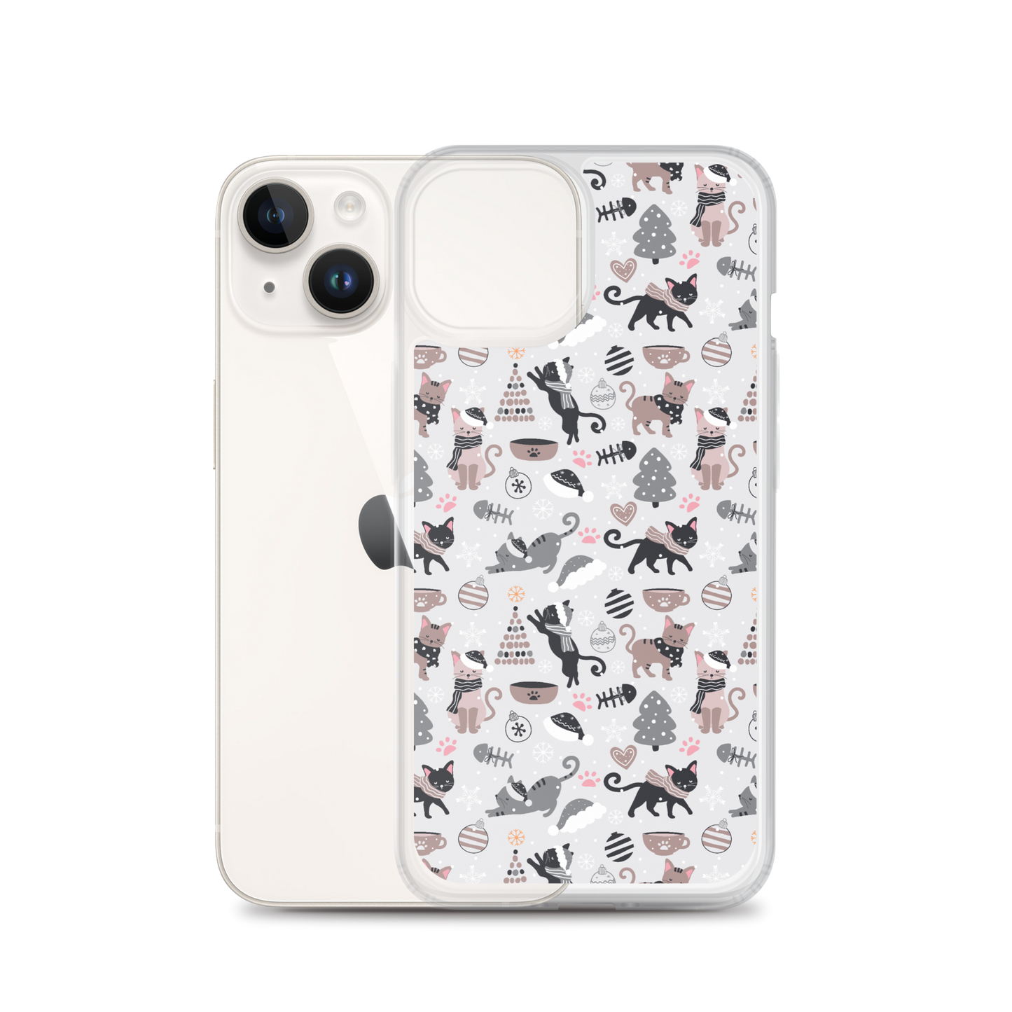 Winter Christmas Cat | Seamless Patterns | iPhone Case - #6