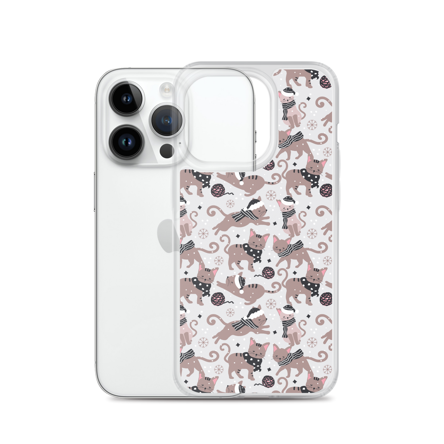 Winter Christmas Cat | Seamless Patterns | iPhone Case - #1