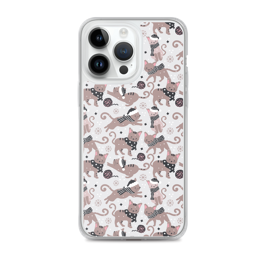 Winter Christmas Cat | Seamless Patterns | iPhone Case - #1