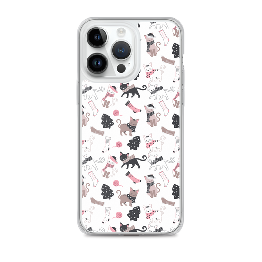 Winter Christmas Cat | Seamless Patterns | iPhone Case - #3