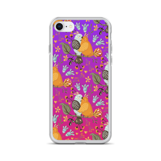 Pink & Purple | Boho Birds Pattern | Bohemian Style | iPhone Case - #4