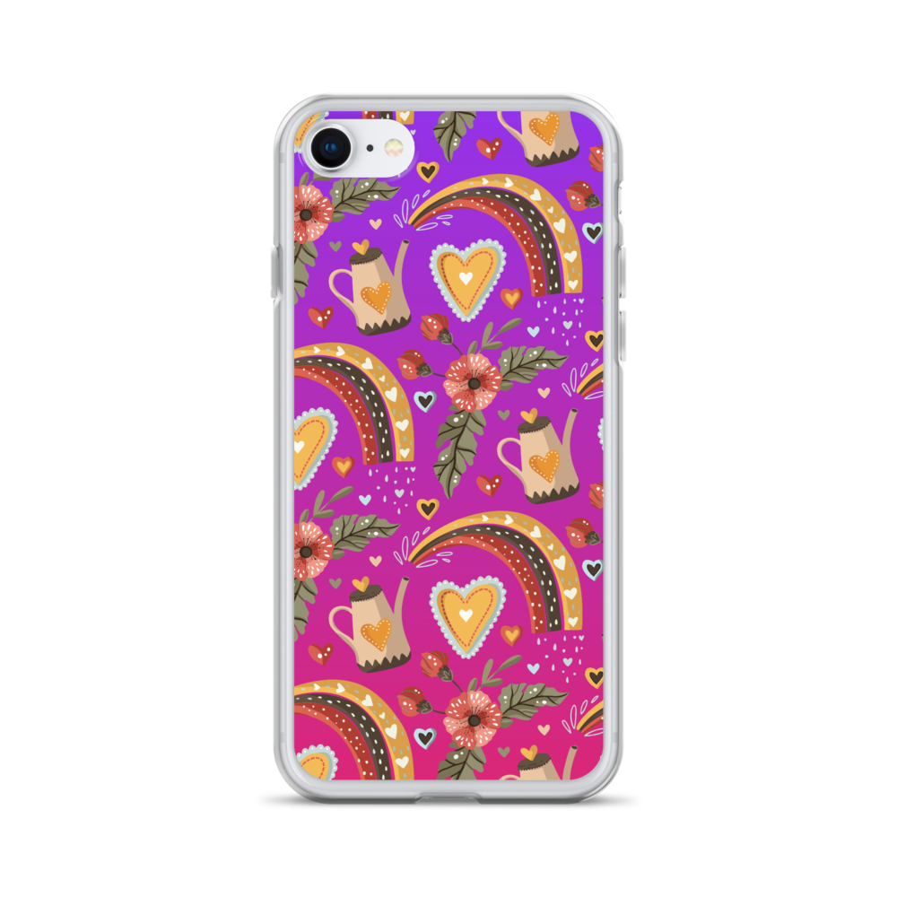 Pink & Purple | Boho Birds Pattern | Bohemian Style | iPhone Case - #6