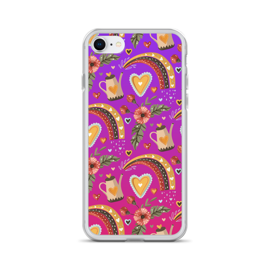 Pink & Purple | Boho Birds Pattern | Bohemian Style | iPhone Case - #6