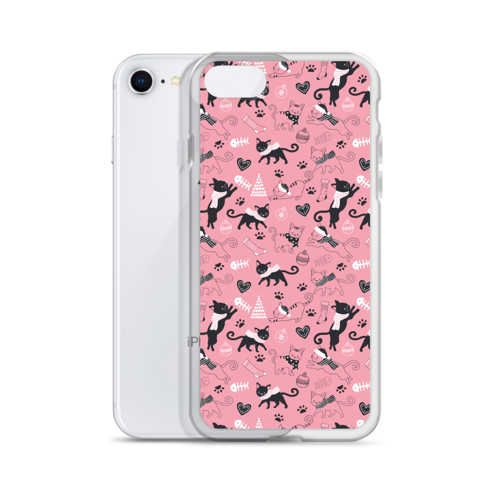 Winter Christmas Cat | Seamless Patterns | iPhone Case - #2