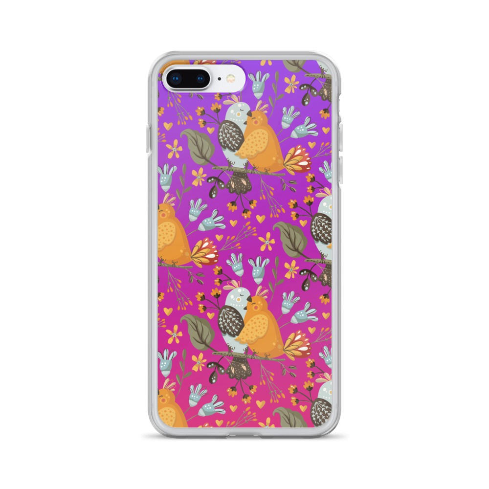 Pink & Purple | Boho Birds Pattern | Bohemian Style | iPhone Case - #4