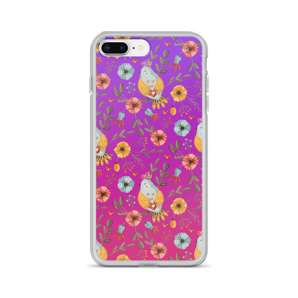 Pink & Purple | Boho Birds Pattern | Bohemian Style | iPhone Case - #5