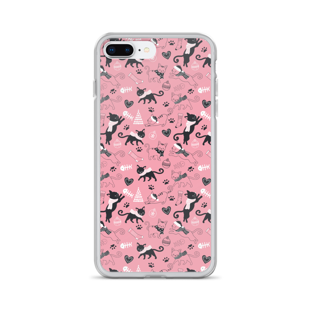 Winter Christmas Cat | Seamless Patterns | iPhone Case - #2