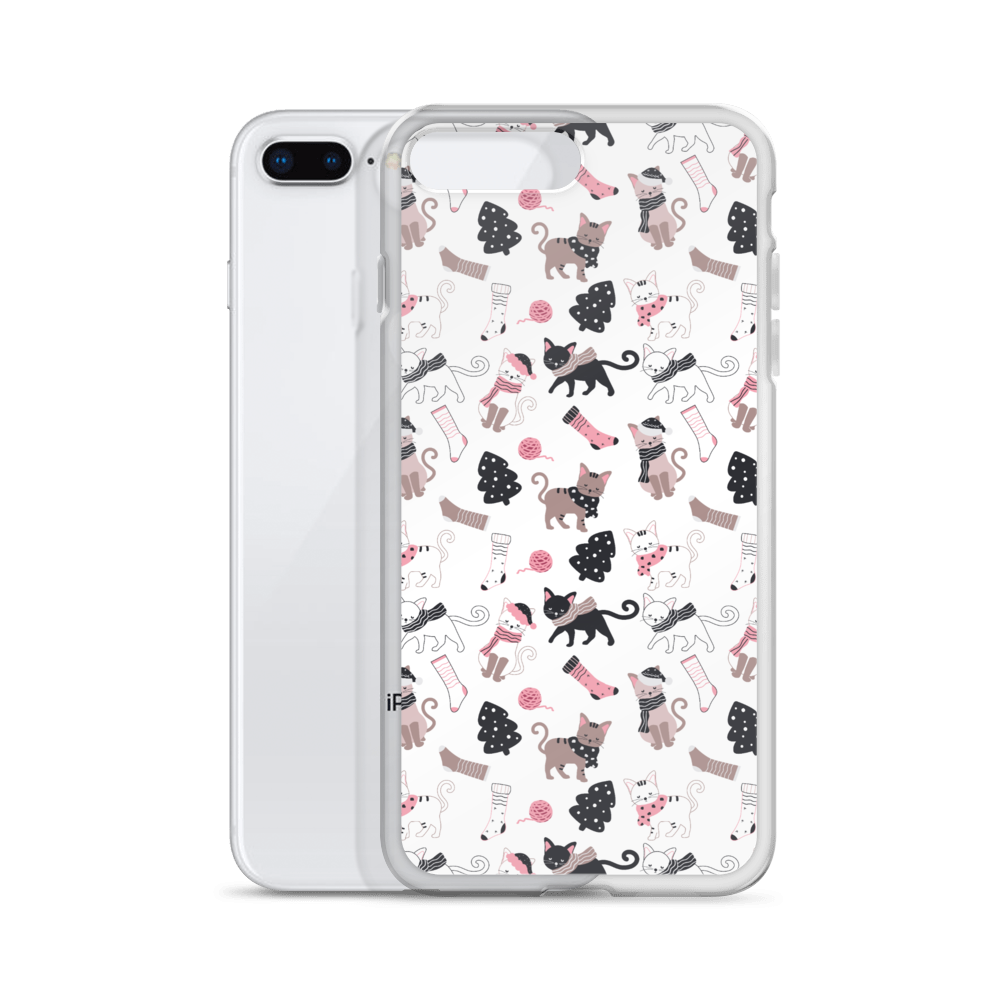 Winter Christmas Cat | Seamless Patterns | iPhone Case - #3