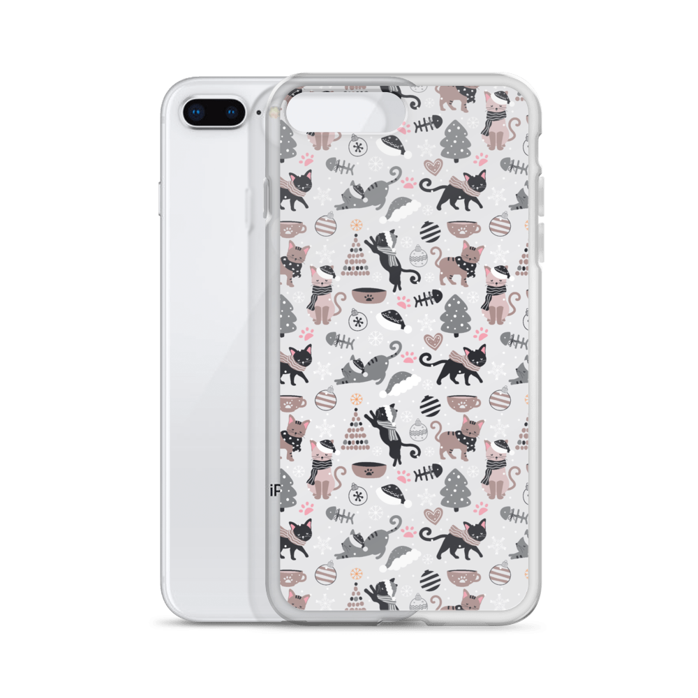 Winter Christmas Cat | Seamless Patterns | iPhone Case - #6