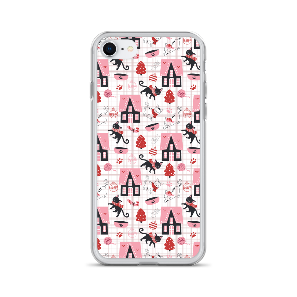 Winter Christmas Cat | Seamless Patterns | iPhone Case - #5