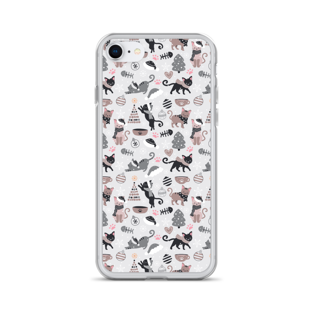 Winter Christmas Cat | Seamless Patterns | iPhone Case - #6