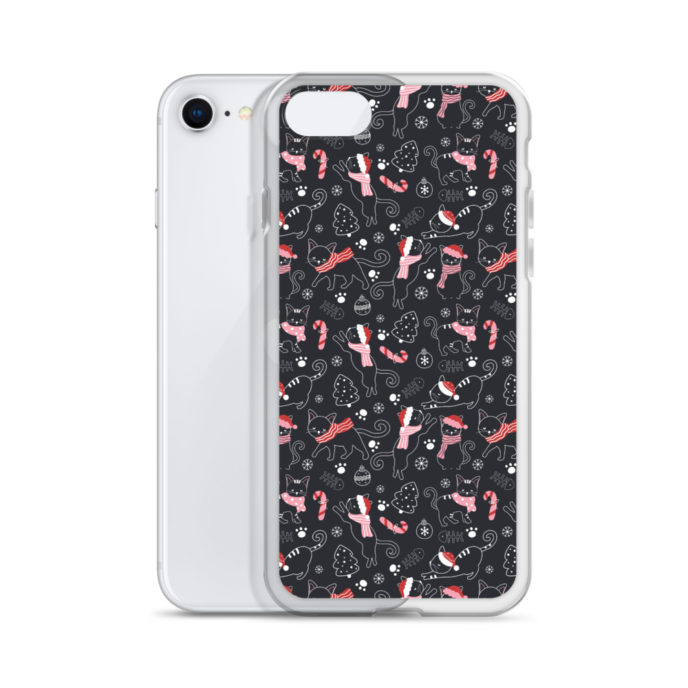 Winter Christmas Cat | Seamless Patterns | iPhone Case - #4