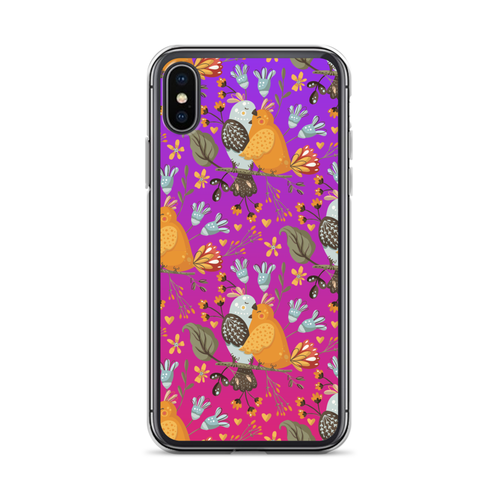 Pink & Purple | Boho Birds Pattern | Bohemian Style | iPhone Case - #4