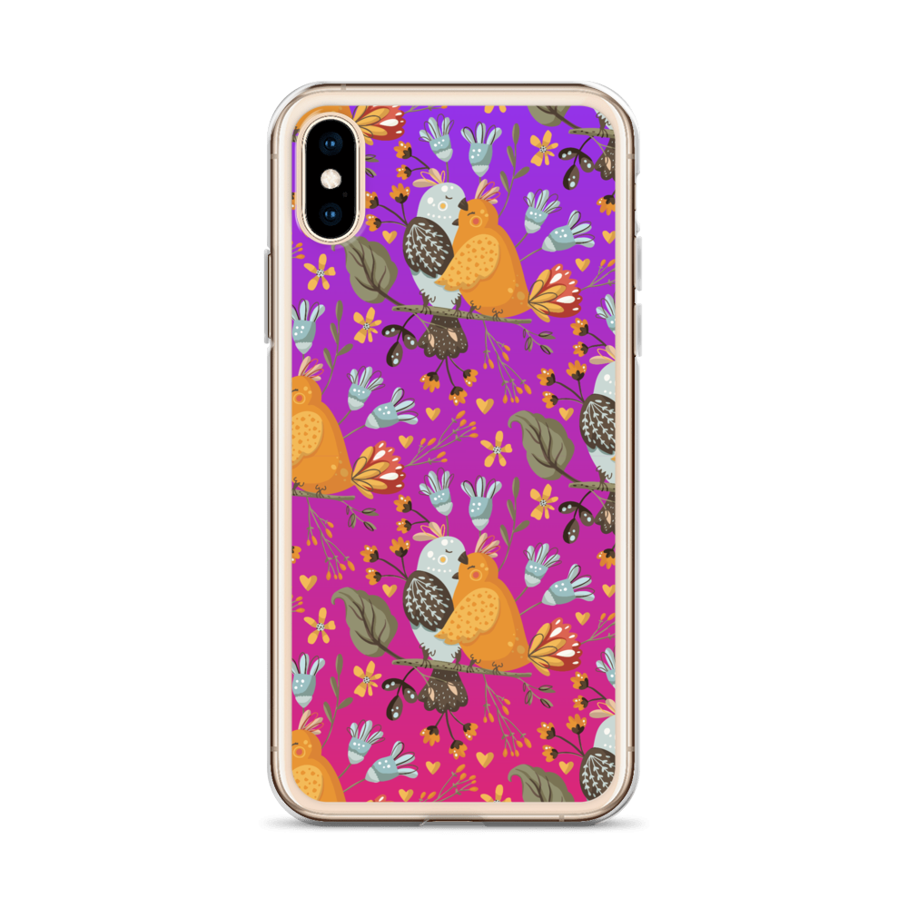 Pink & Purple | Boho Birds Pattern | Bohemian Style | iPhone Case - #4