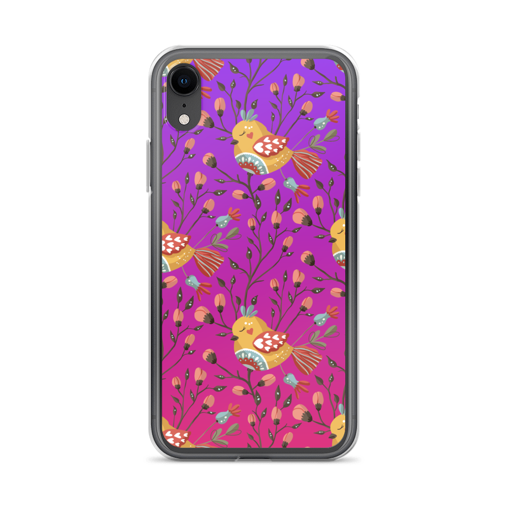 Pink & Purple | Boho Birds Pattern | Bohemian Style | iPhone Case - #3