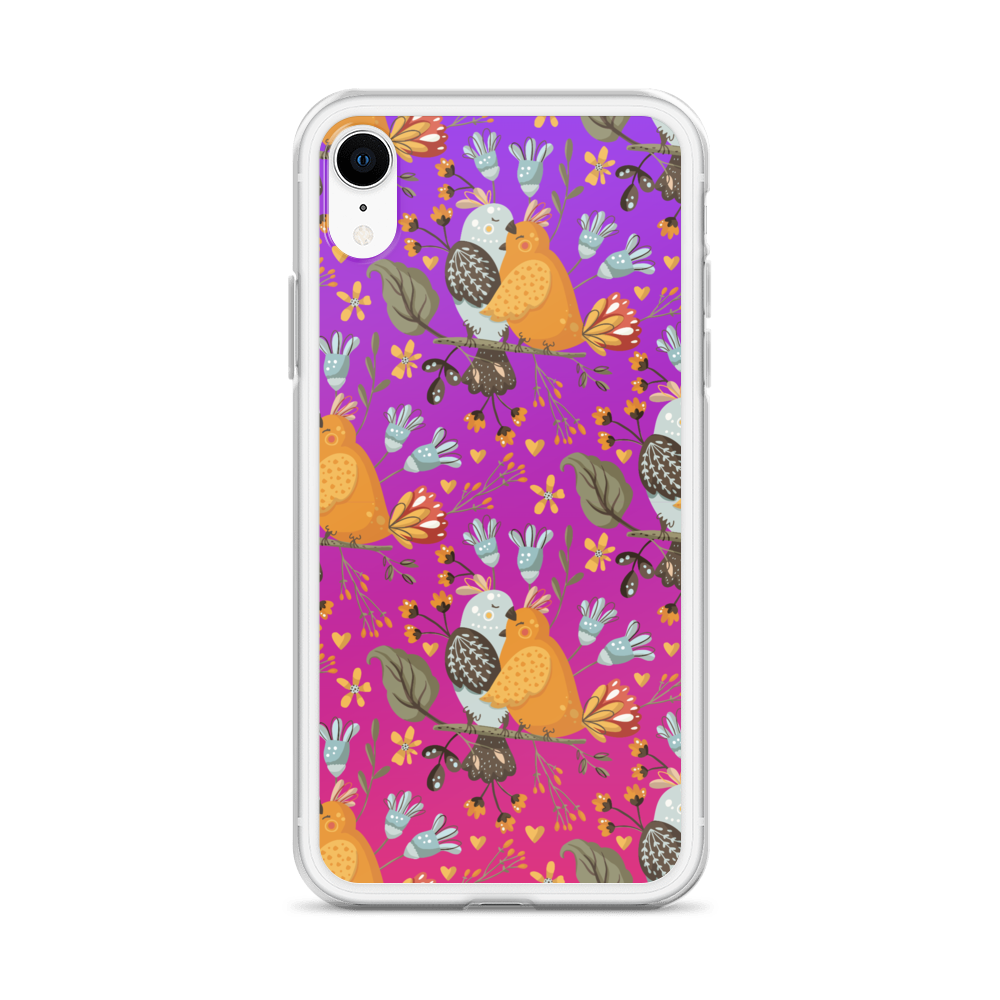 Pink & Purple | Boho Birds Pattern | Bohemian Style | iPhone Case - #4