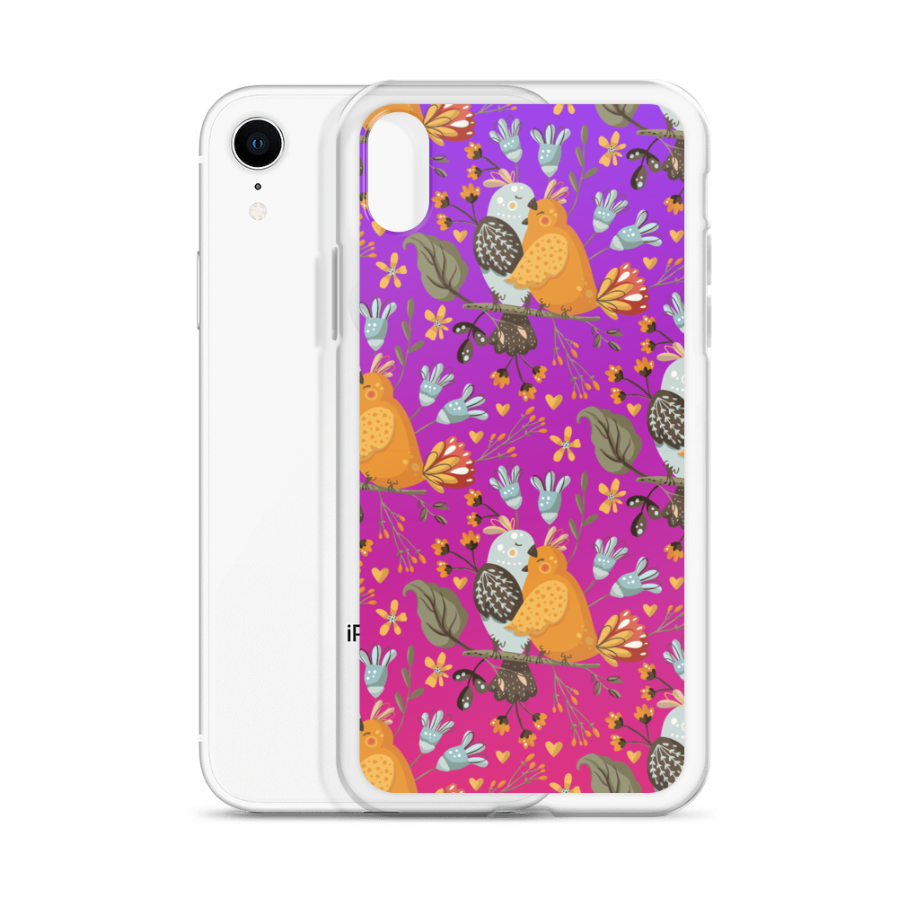 Pink & Purple | Boho Birds Pattern | Bohemian Style | iPhone Case - #4