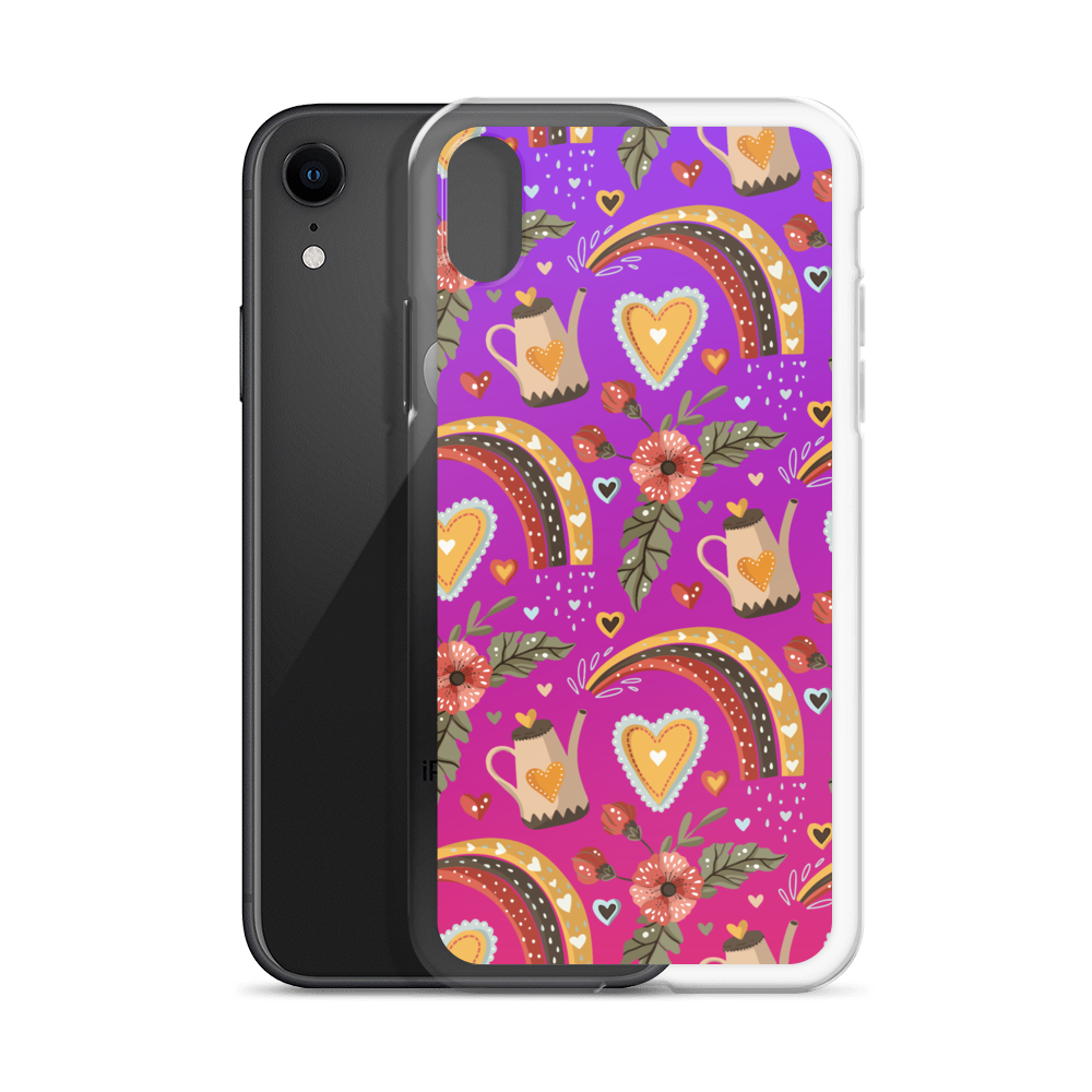 Pink & Purple | Boho Birds Pattern | Bohemian Style | iPhone Case - #6