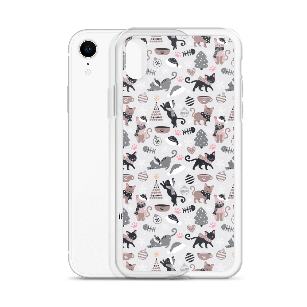 Winter Christmas Cat | Seamless Patterns | iPhone Case - #6