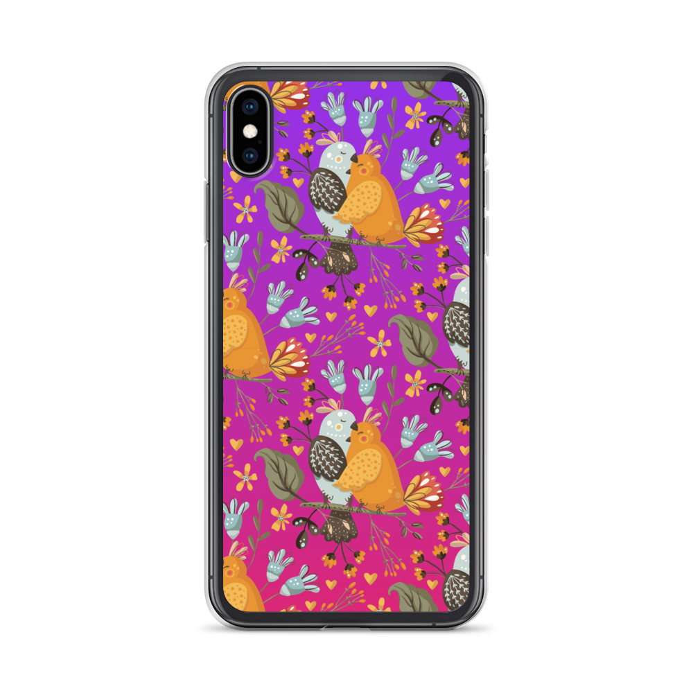 Pink & Purple | Boho Birds Pattern | Bohemian Style | iPhone Case - #4