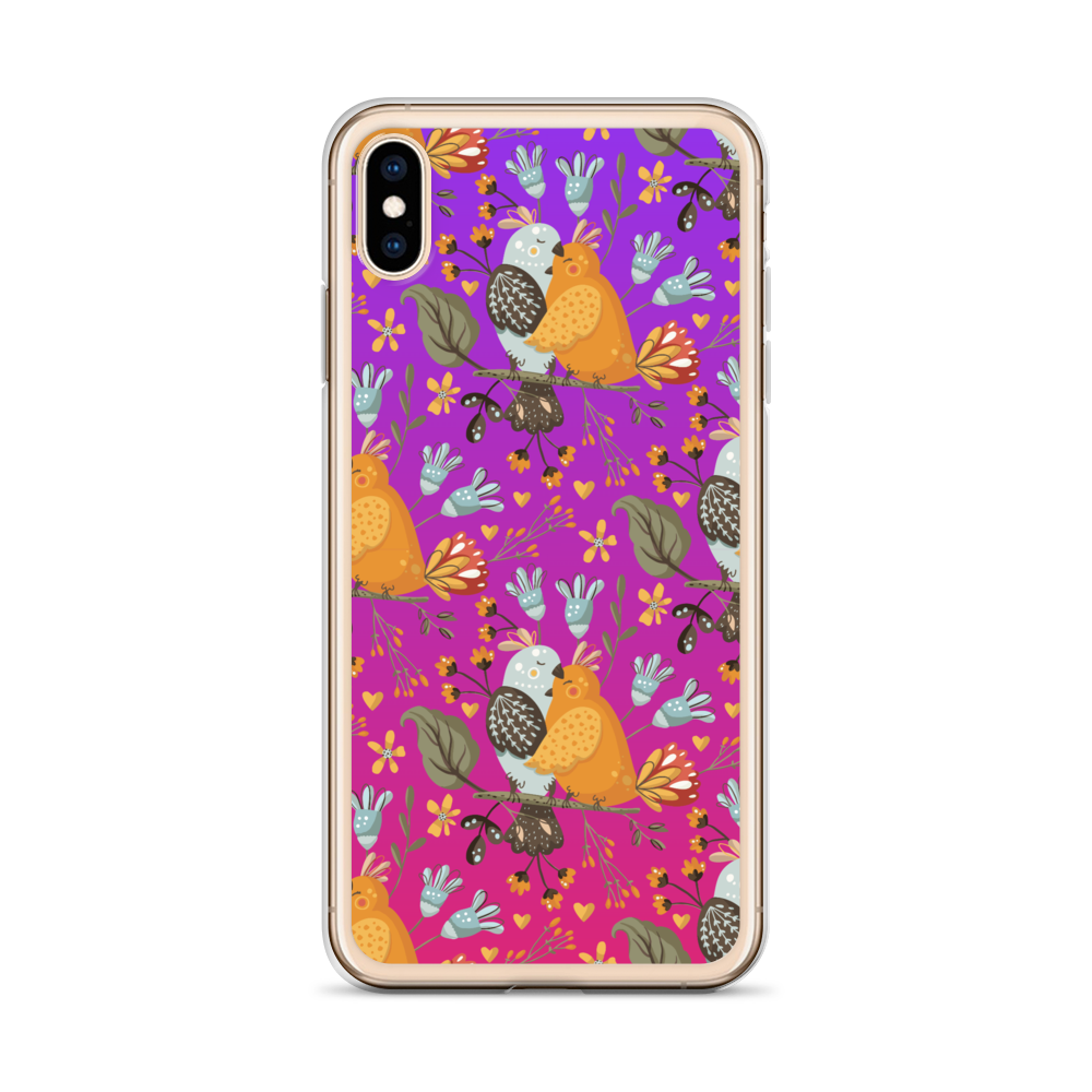 Pink & Purple | Boho Birds Pattern | Bohemian Style | iPhone Case - #4