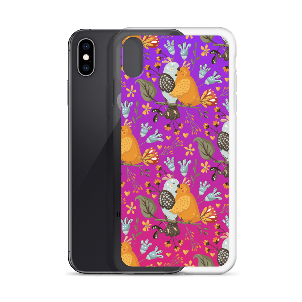 Pink & Purple | Boho Birds Pattern | Bohemian Style | iPhone Case - #4