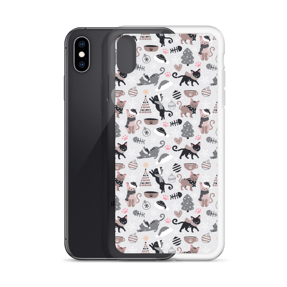 Winter Christmas Cat | Seamless Patterns | iPhone Case - #6