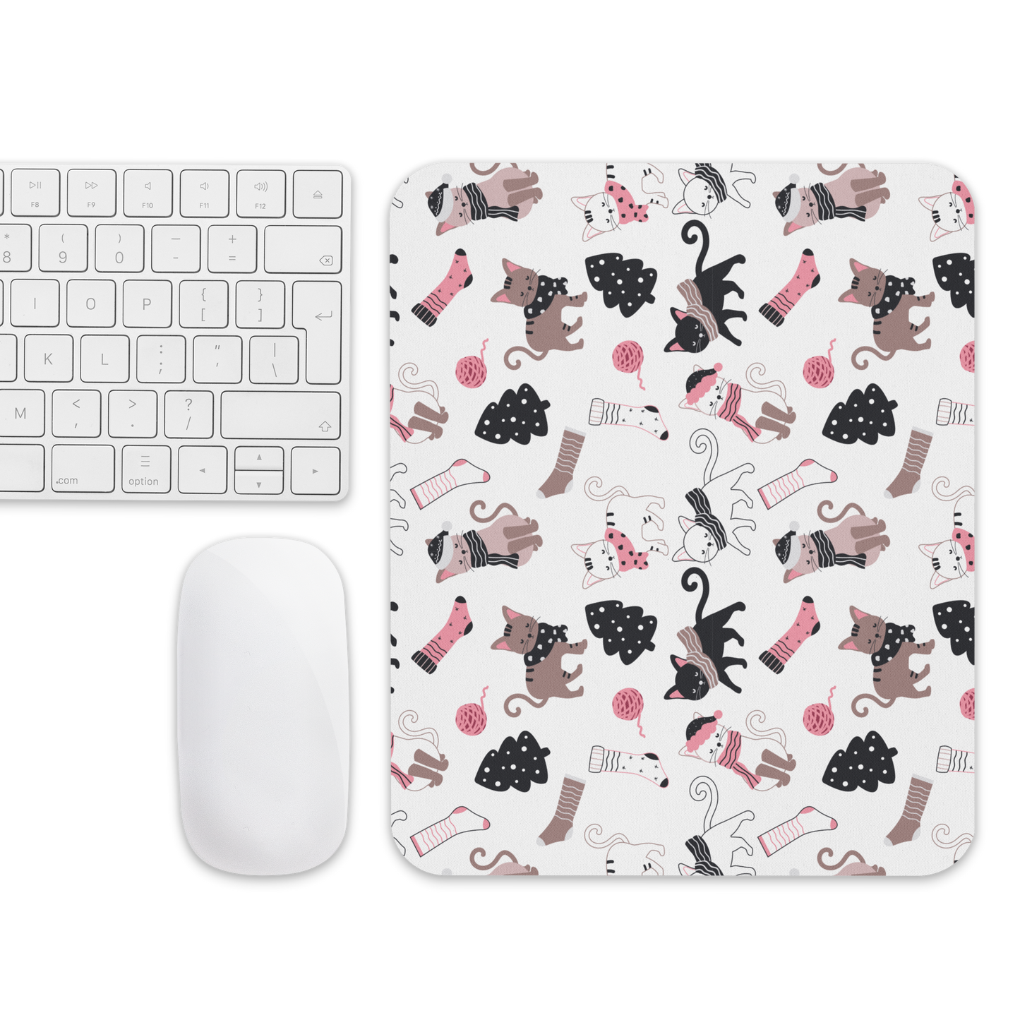 Winter Christmas Cat | Seamless Patterns | Mouse Pad - #3