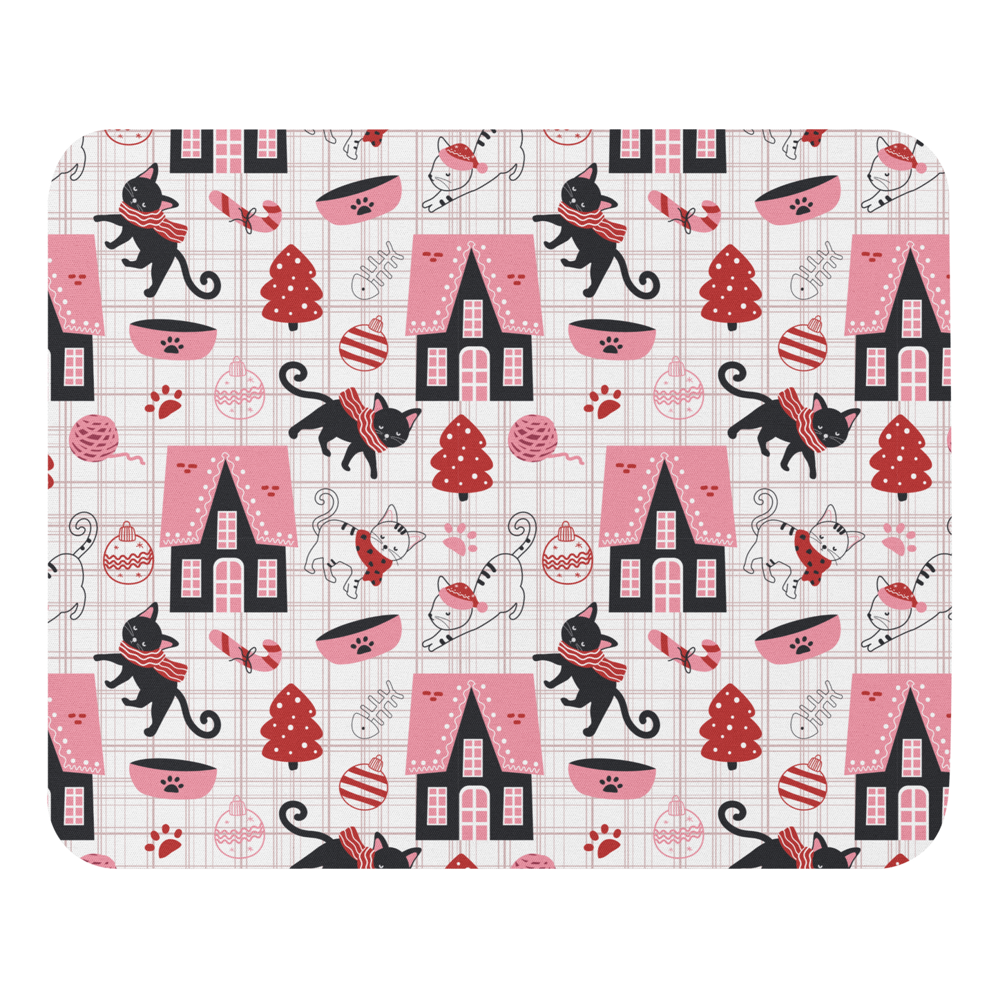 Winter Christmas Cat | Seamless Patterns | Mouse Pad - #5