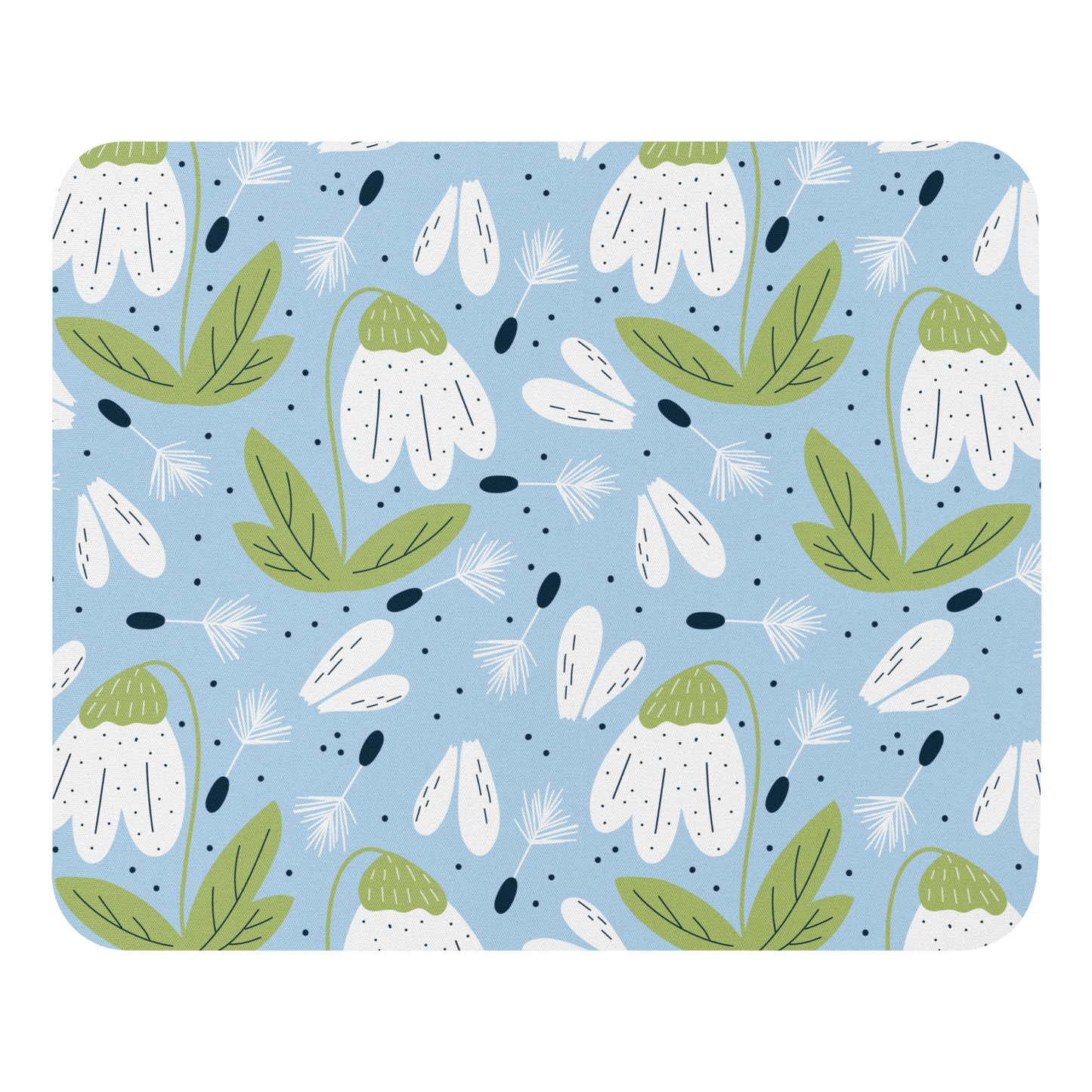 Scandinavian Spring Floral | Seamless Patterns | Mouse Pad - #3