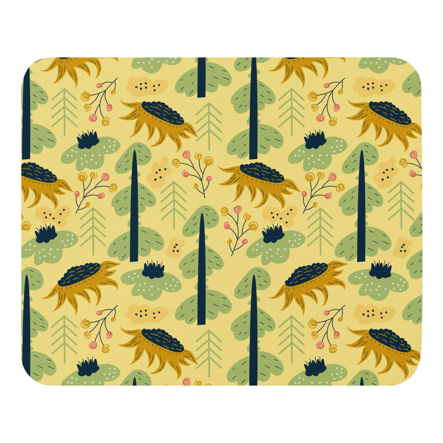 Scandinavian Spring Floral | Seamless Patterns | Mouse Pad - #1