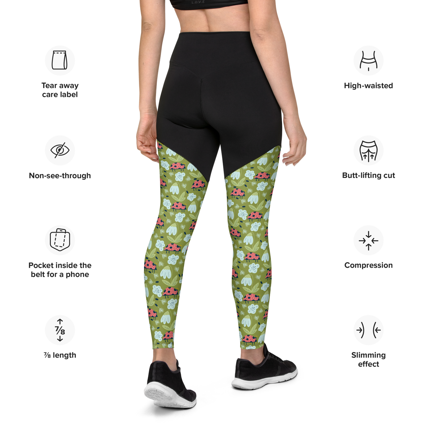 Scandinavian Spring Floral | Seamless Patterns | Sports Leggings - #5