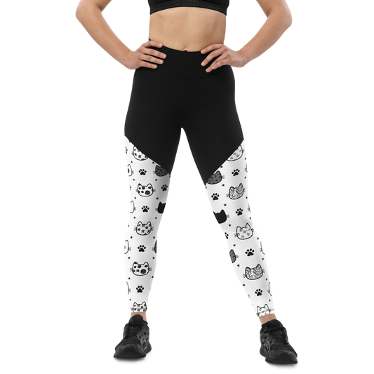 Cat Seamless Pattern Batch 01 | Seamless Patterns | Sports Leggings - #4