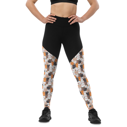 Cat Seamless Pattern Batch 01 | Seamless Patterns | Sports Leggings - #9