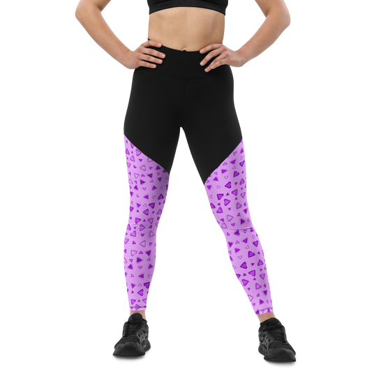 Rainbow Of Hearts | Batch 01 | Seamless Patterns | Sports Leggings - #3