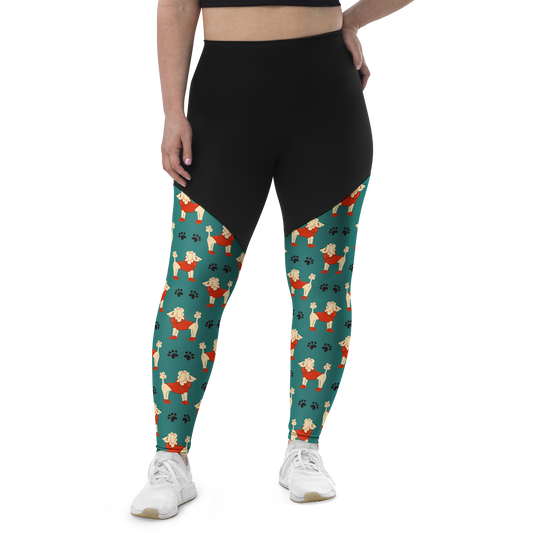 Cozy Dogs | Seamless Patterns | Sports Leggings - #1