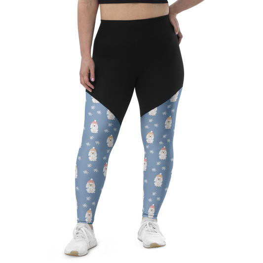 Cozy Dogs | Seamless Patterns | Sports Leggings - #3