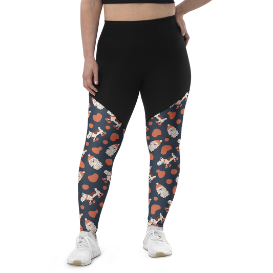 Cozy Dogs | Seamless Patterns | Sports Leggings - #5