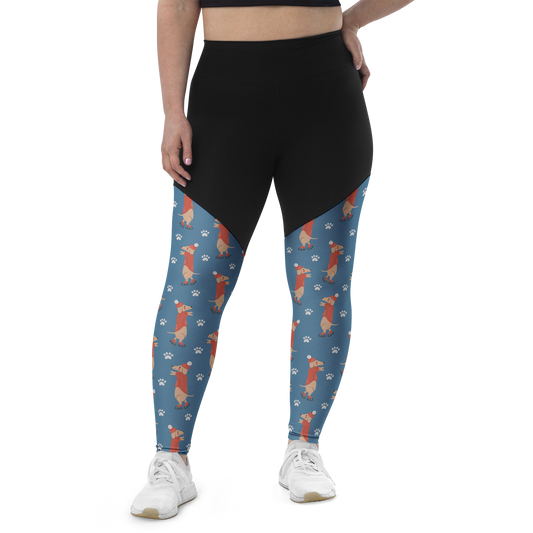 Cozy Dogs | Seamless Patterns | Sports Leggings - #6