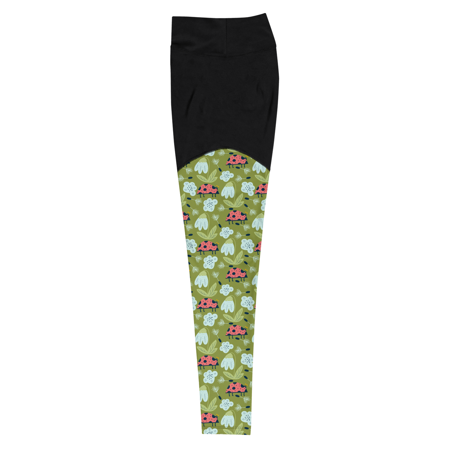 Scandinavian Spring Floral | Seamless Patterns | Sports Leggings - #5