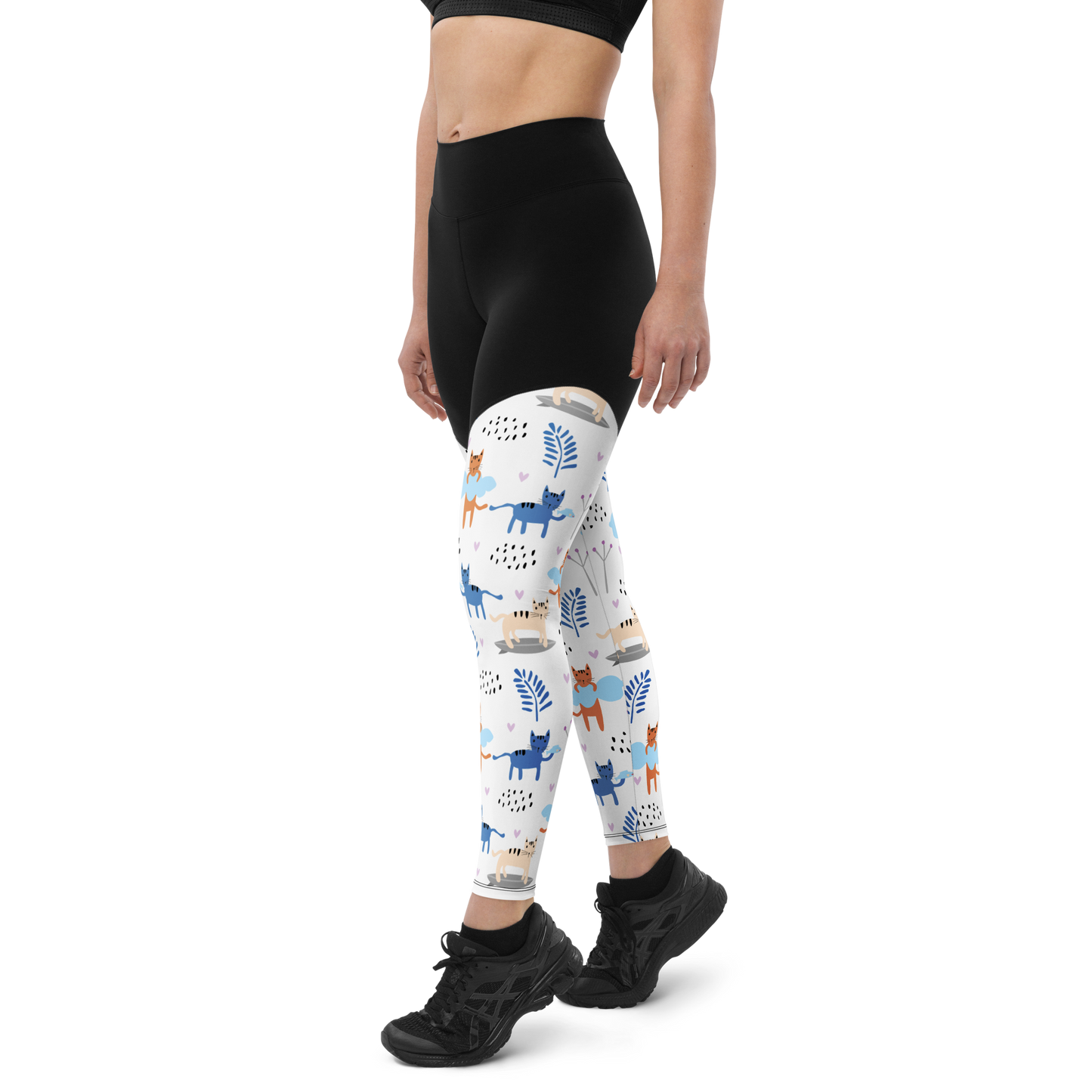 Cat Seamless Pattern Batch 01 | Seamless Patterns | Sports Leggings - #2