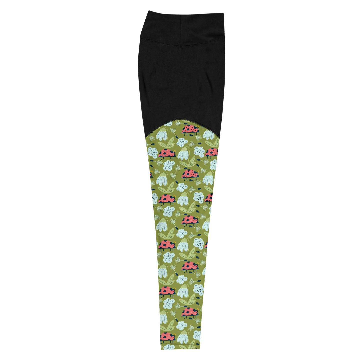 Scandinavian Spring Floral | Seamless Patterns | Sports Leggings - #5