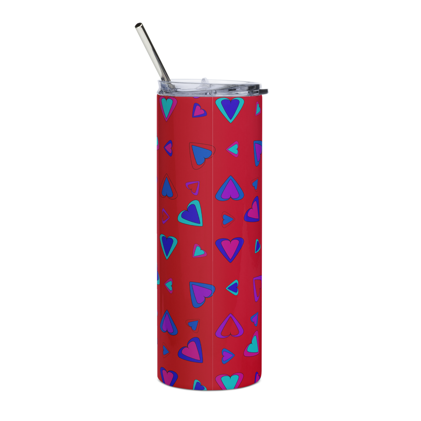 Rainbow Of Hearts | Batch 01 | Seamless Patterns | Stainless Steel Tumbler - #1