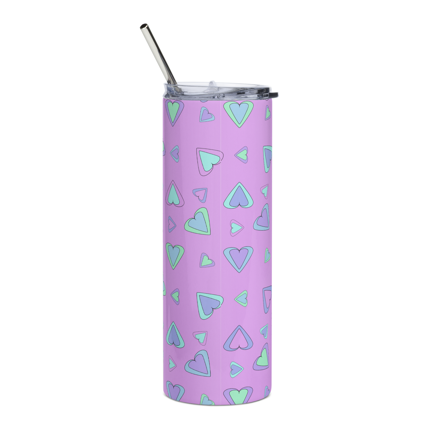 Rainbow Of Hearts | Batch 01 | Seamless Patterns | Stainless Steel Tumbler - #5